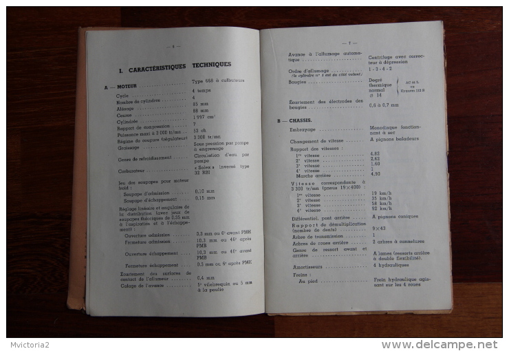 Livre Technique De 1954 édité Par RENAULT Concernant La Camionnette RENAULT Type R 2065, Complet 50 Pages - Auto
