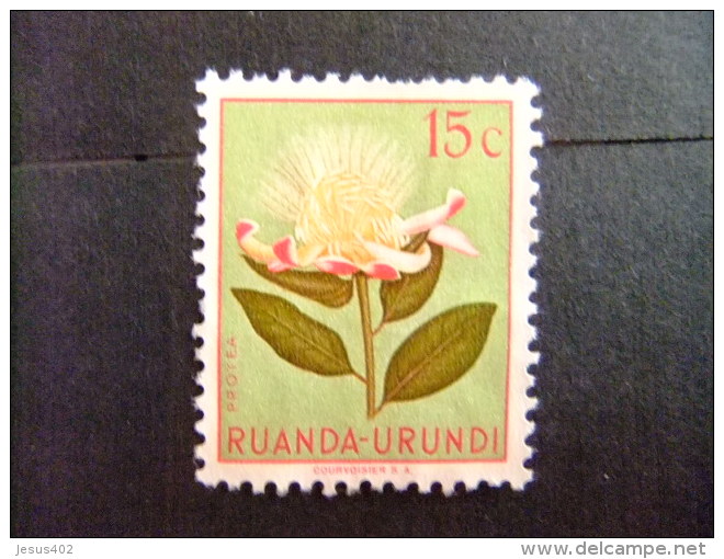 RUANDA - URUNDI 1953 FLEURS FLORA BLOEMEN COB N&ordm; 178 * MH - Nuevos