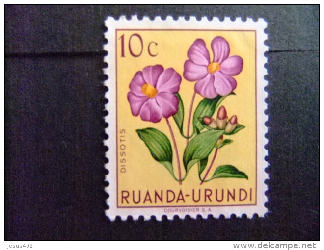 RUANDA - URUNDI 1953 FLEURS FLORA BLOEMEN COB N&ordm; 177 * MH - Nuevos