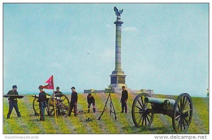 Maryland Hagerstown Union Gun Dressed In Genuine Uniforms Of Artillery At Beginning Of The War Between The States - Hagerstown