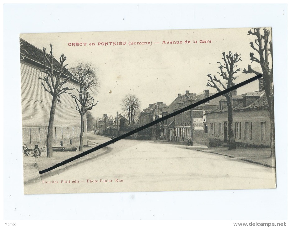 CPA Souple  -  Crecy En Ponthieu - Avenue De La Gare - Crecy En Ponthieu