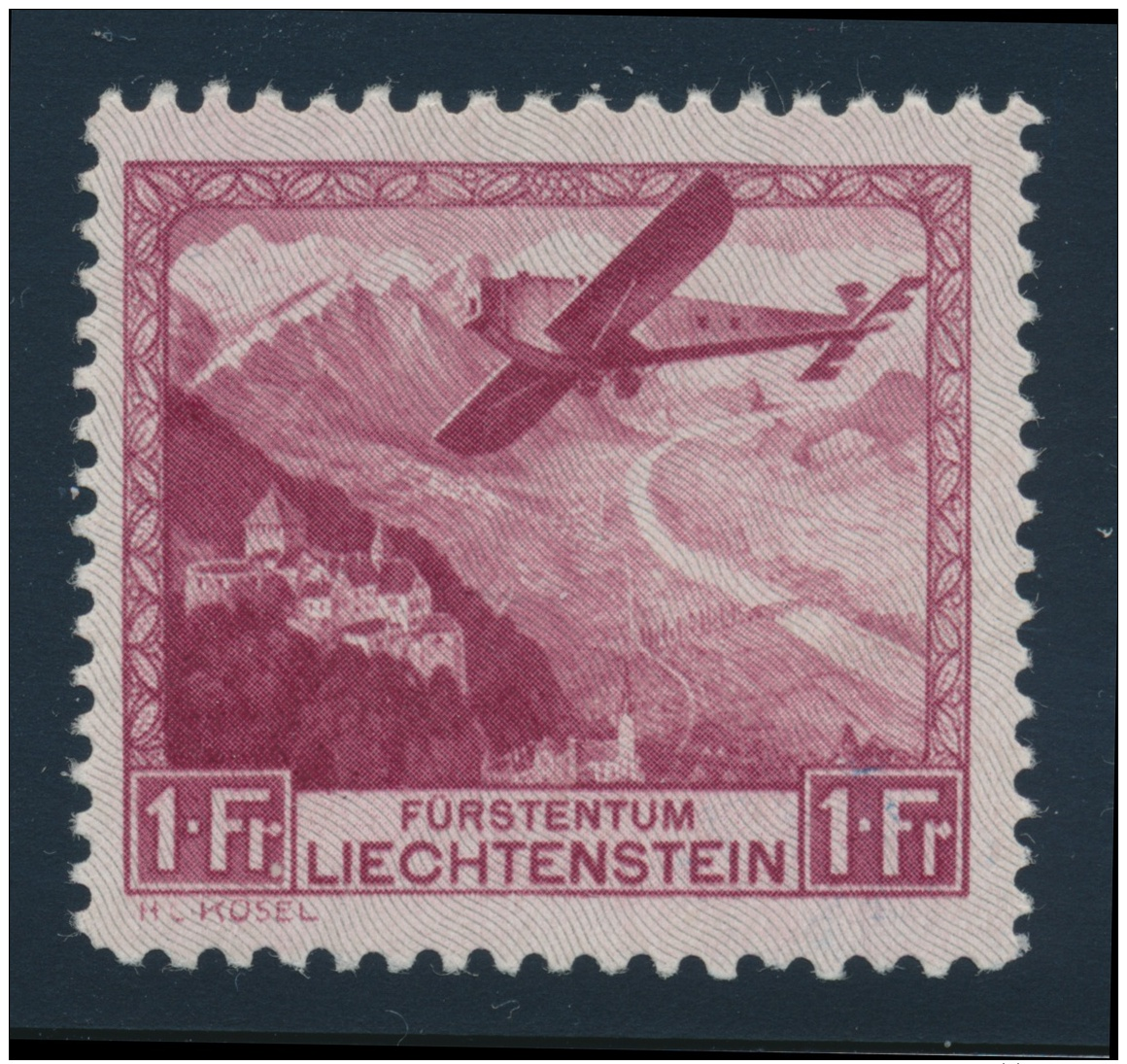 Liechtenstein #C1-C6 ** 1930 15rp To 1fr First Airmail Set, Mint Never Hinged, Very Fine. Scott... - Other & Unclassified