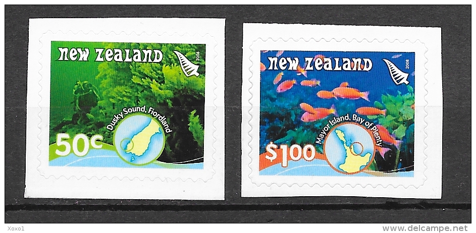 New Zealand 2008 Korallenriffe MARINE LIFE 2v MNH** - Nuovi