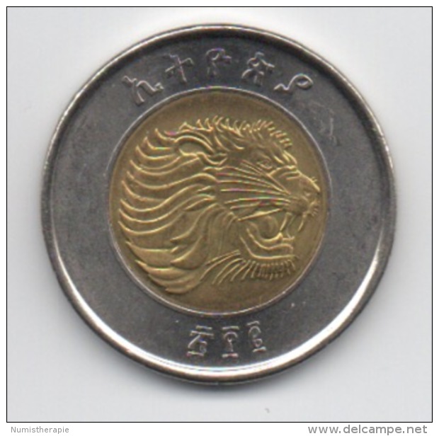 Ethiopie : 1 Birr : Lion / Balance : BIMETAL UNC Ou Presque - Ethiopie