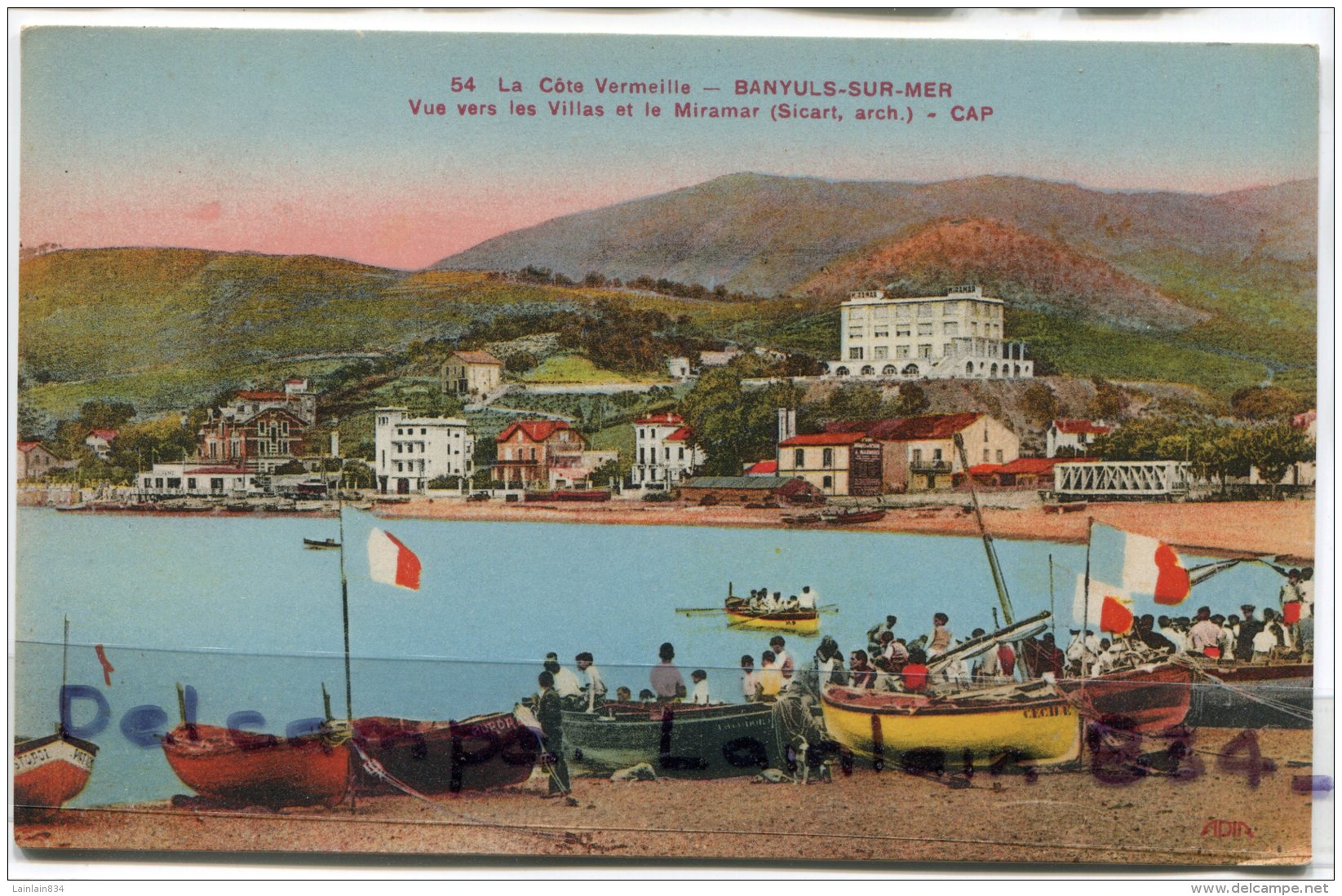 - 54 - BANYULS-sur-MER - Vue Vers Les Villas Et Le Miramar, Non écrite, Belles Couleurs, TTBE, Scans. - Banyuls Sur Mer