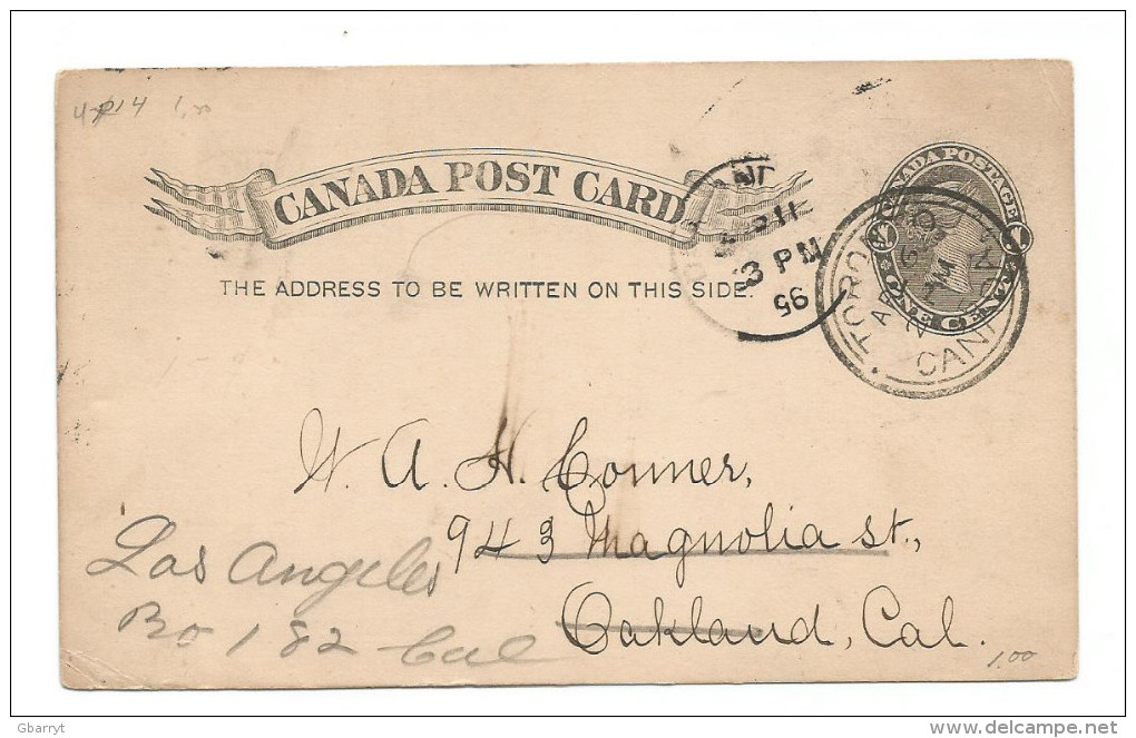 Canada UX14 - 1860-1899 Règne De Victoria