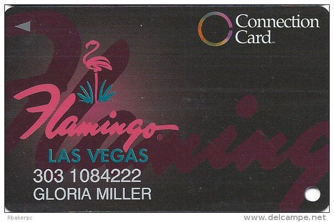 Flamingo Casino Las Vegas, NV - Slot Card - Connection Card With 4 Phone Numbers - Casino Cards