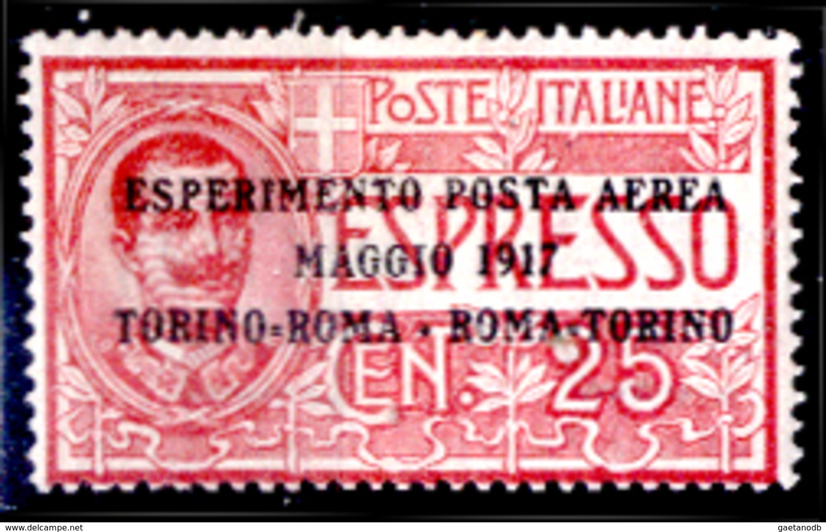 Italia-F01630 - 1917: Posta Aerea, Sassone N. 1 (++) MNH - Privo Di Difetti Occulti. - Posta Aerea