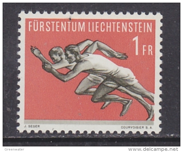 Liechtenstein 1956 Leichtathletik / Sprint 1 Fr  1v (small Black Point In Front)  ** Mnh (32188A) - Nuevos