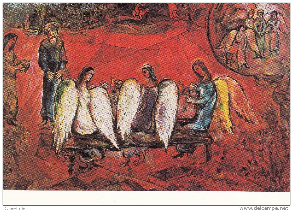 06 - Nice - Musée National Message Biblique - Marc Chagall. 6 ABRAHAM ET LES 3 ANGE. Genèse - Ed Musées Nationaux PR935 - Museos