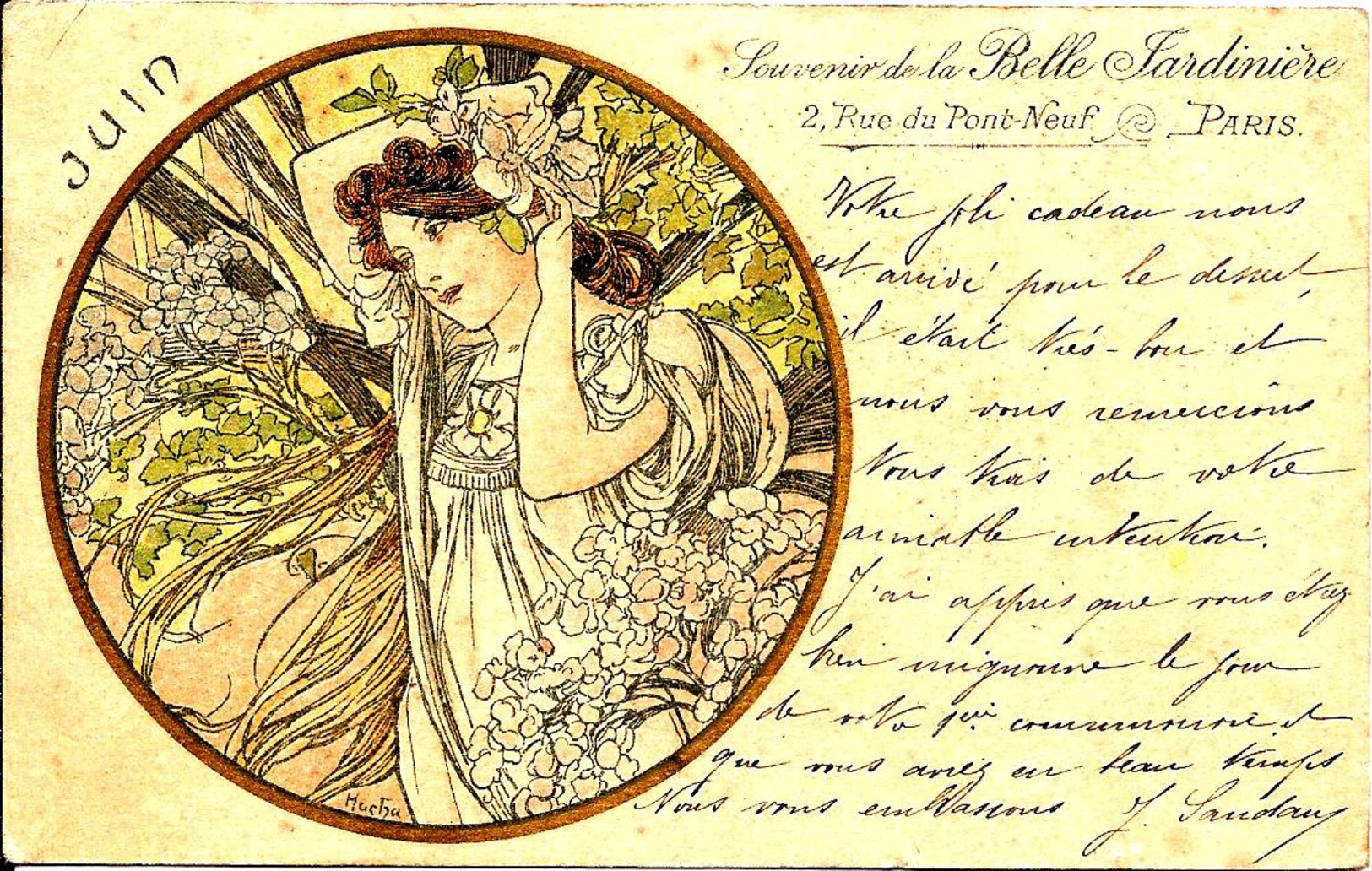 A. Mucha (Mesi Dell'anno) Giugno - Pubblicitaria: La Belle Jardiniere 1905 - Mucha, Alphonse