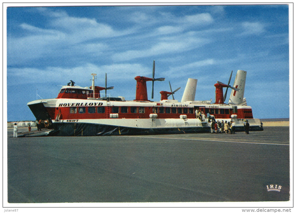 CPM       L HOVERCRAFT CALAIS RAMSGATE  EMBARQUEMENT - Aéroglisseurs