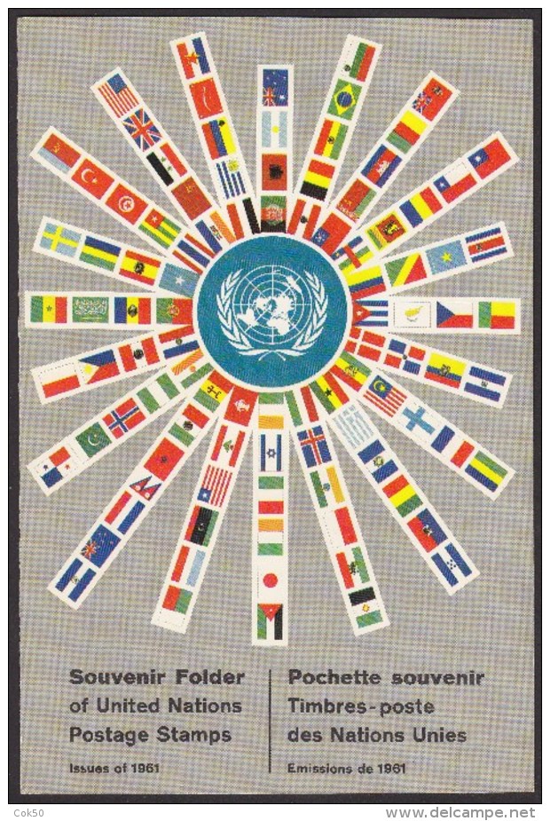 UN - United Nations New York 1961 MNH Souvenir Folder - Year Pack - Nuevos