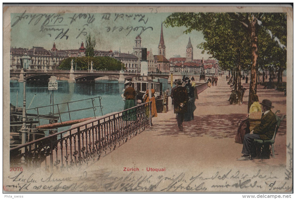 Zürich - Utoquai - Belebt Animee - No. 2075 - Zürich