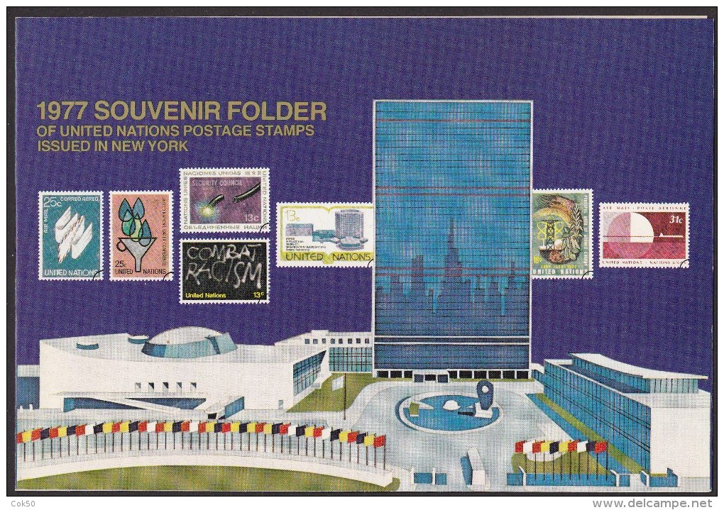 UN - United Nations New York 1977 MNH Souvenir Folder - Year Pack - Andere & Zonder Classificatie