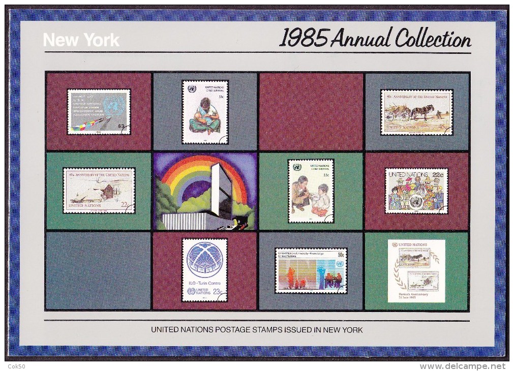 UN - United Nations New York 1985 MNH Souvenir Folder - Year Pack - Otros & Sin Clasificación