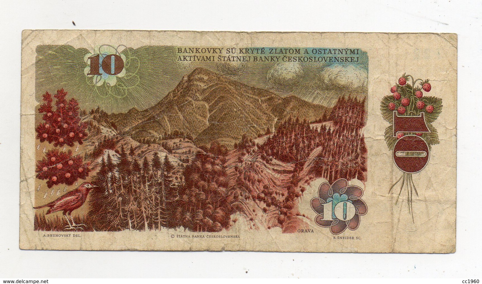 Cecoslovacchia - 1986 - Banconota Da 10 Corone - Usata - (FDC608) - Cecoslovacchia