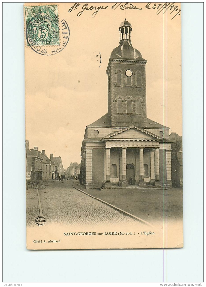 SAINT GEORGES SUR LOIRE : L'Eglise. 2 Scans. Edition Abellard - Saint Georges Sur Loire