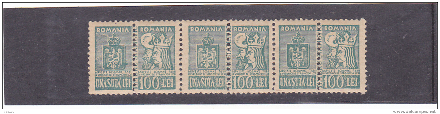 # 186   REVENUE STAMP, 100 LEI, BLOCK, ROMANIA - Fiscale Zegels