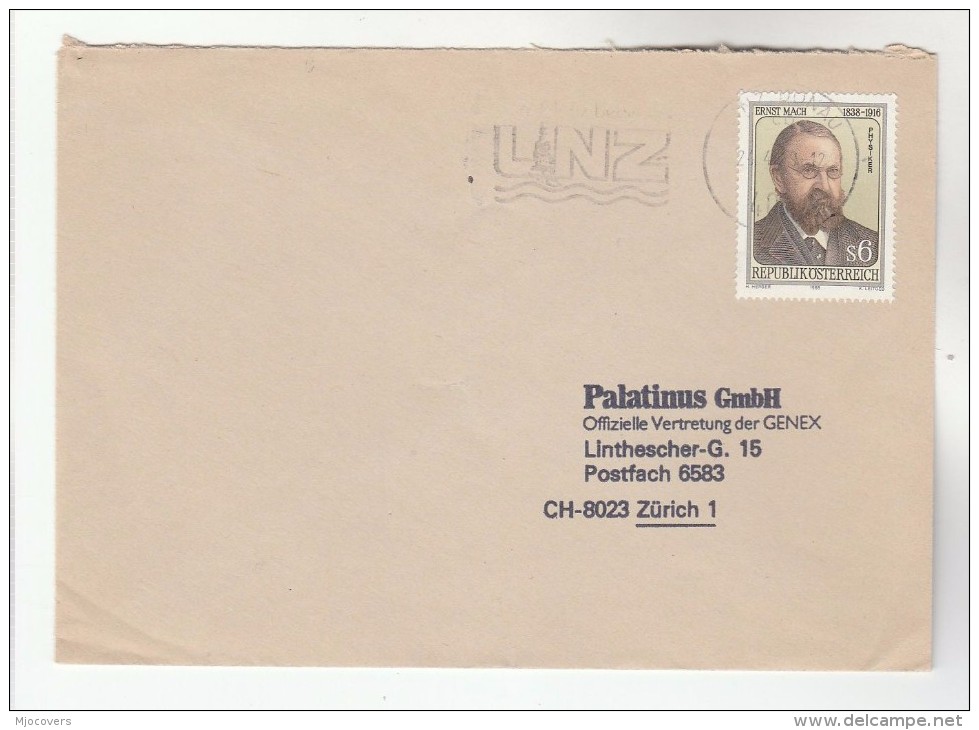 AUSTRIA COVER  Stamps ERNST MACH Physics - Physics