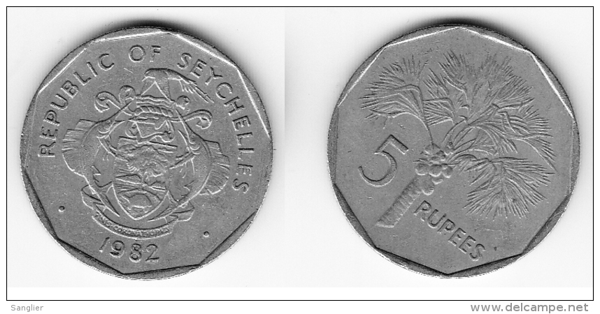 SEYCHELLES - 5 RUPEES 1982 - Seychelles