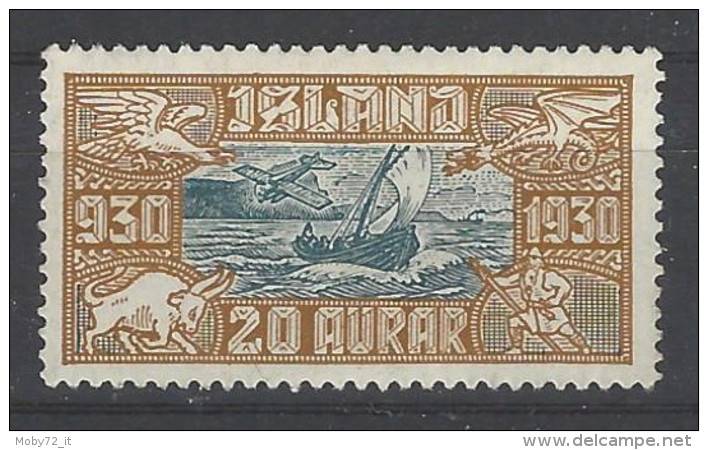 Islanda - 1930 - Nuovo/new MH - Millenario - Mi N. 143 - Nuovi