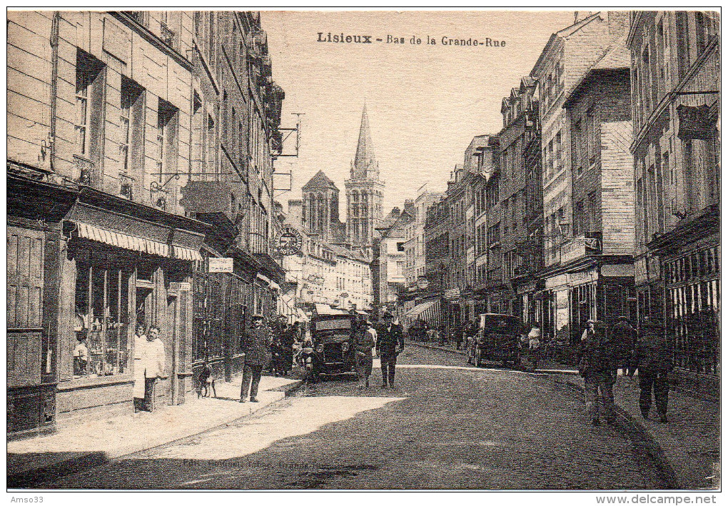 7600. CPA 14 LISIEUX. BAS DE LA GRANDE RUE - Lisieux