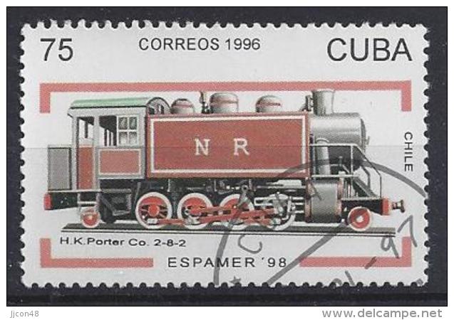 Cuba  1996  "Espamer`98" Havana (o) Locomotives - Usati