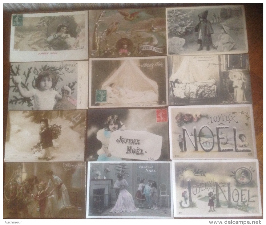 Lot De 12 Cartes Enfants, Noel - Autres & Non Classés