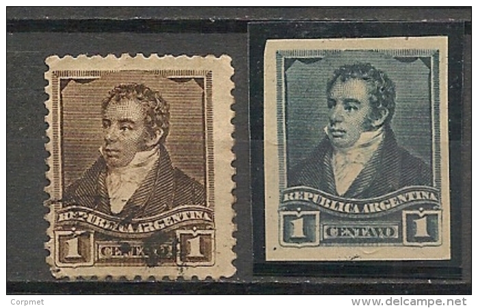 ARGENTINA - 1892/7 RIVADAVIA 1c ENSAYO IMPERFORADO Con Color Del 1/2 Centavo - - Unused Stamps