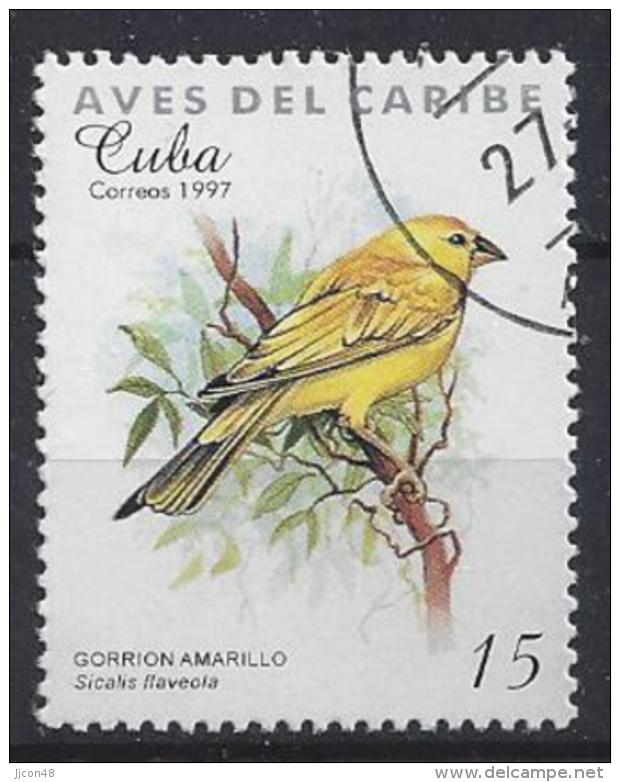 Cuba  1997  Birds (o) Saffron Finch - Used Stamps