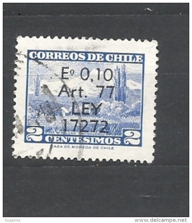 CILE   ( CHILE)  - 1970, Welfare Overprint 1v  Used - Chile