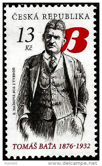 Czech Republic - 2016 - Personalities - Tomas Bata, King Of Footwear - Mint Stamp - Neufs