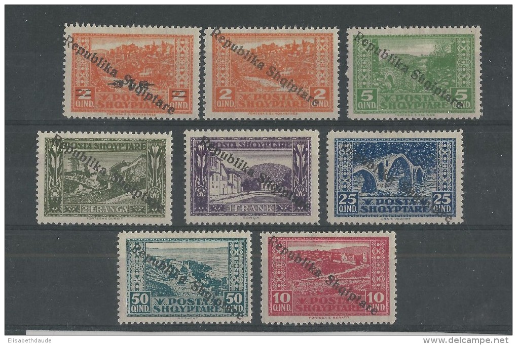 ALBANIE - YVERT N° 151/158 * - COTE = 28 EURO - - Albania