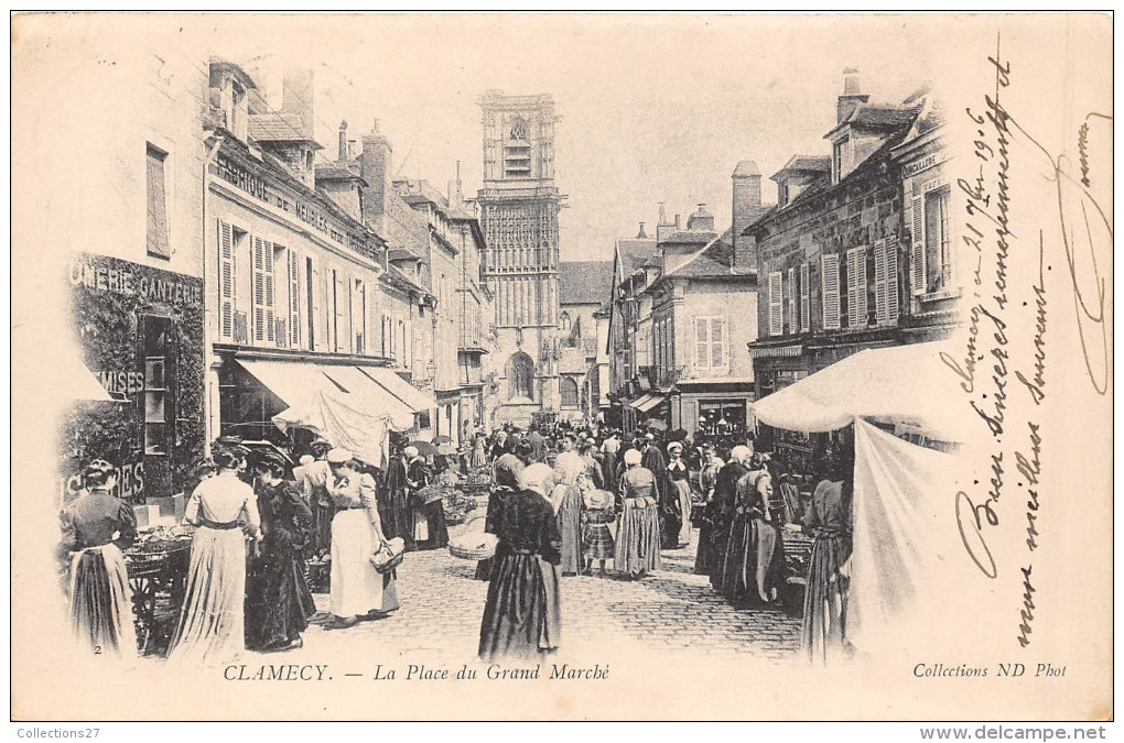 58-CLAMECY- PLACE DU GRAND MARCHE - Clamecy