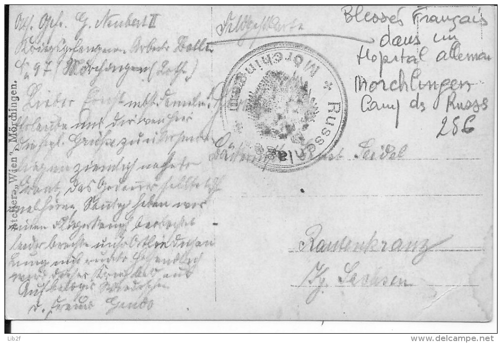 Morchlingen Camp Des Russes Bléssés Français Dans Un Hôpital Allemand 1 Carte Photo 14-18 Ww1 Wk1 - War, Military