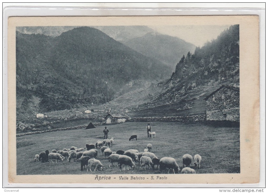 Aprica -veduta 1900valle Belviso-s.paolo-pastori - Sondrio