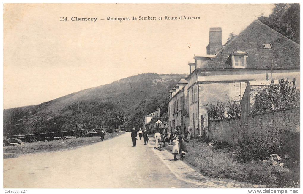 58-CLAMECY- MONTAGNE DE SEMBERT ET ROUTE D'AUXERRE - Clamecy