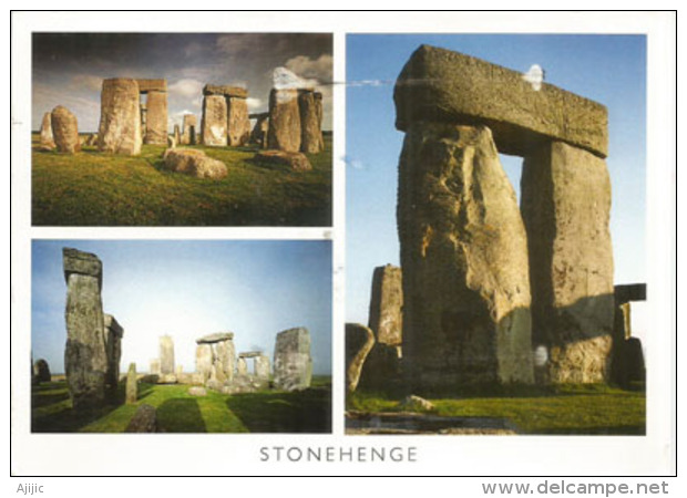 Prehistoric Monument Of Stonehenge, Postcard Addressed To Andorra, With Arrival Stamp - Stonehenge
