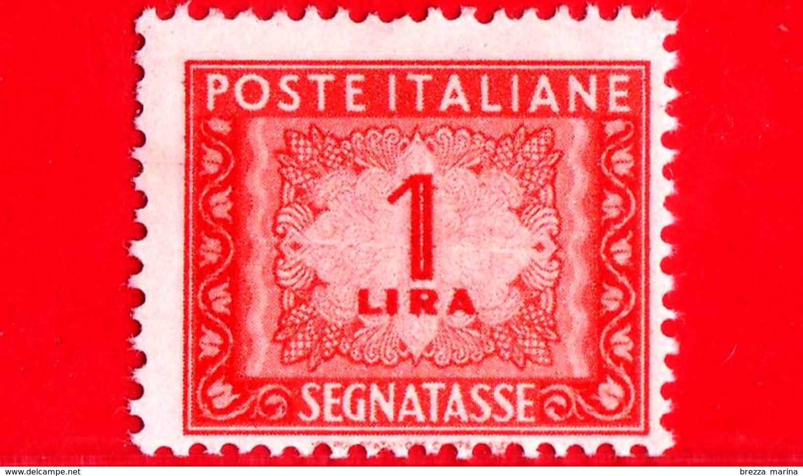 Nuovo - MNH - ITALIA - 1947 - Cifra E Decorazioni, Filigrana Ruota - Segnatasse -  1 - Segnatasse