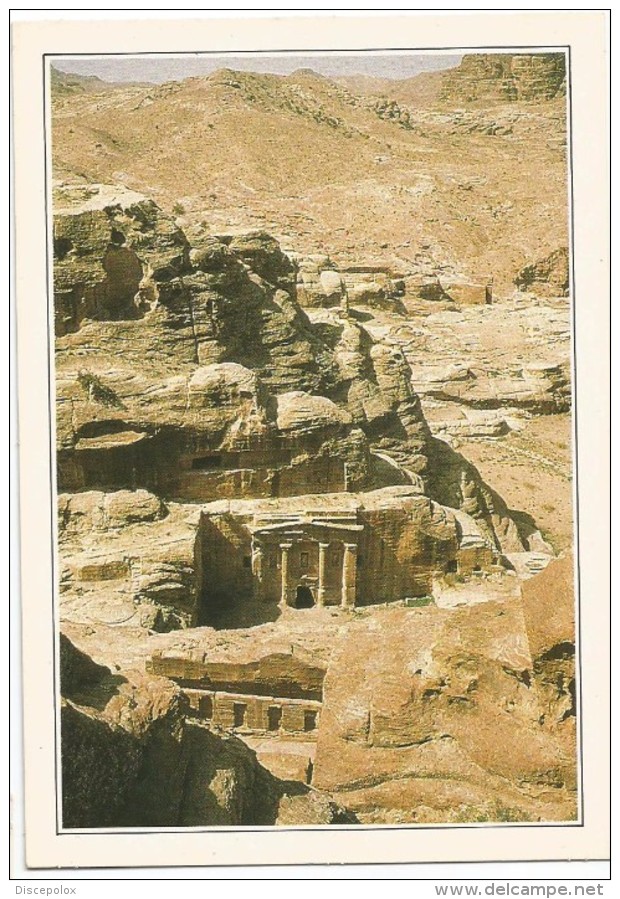 R2895 Giordania - Le Tombe Di Petra - Cartolina Con Legenda Descrittiva - Edizioni De Agostini - Asia