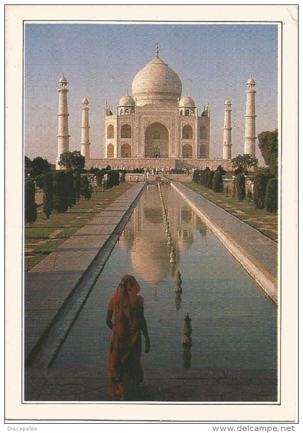 R2896 India Taj Mahal - Cartolina Con Legenda Descrittiva - Edizioni De Agostini - Asia