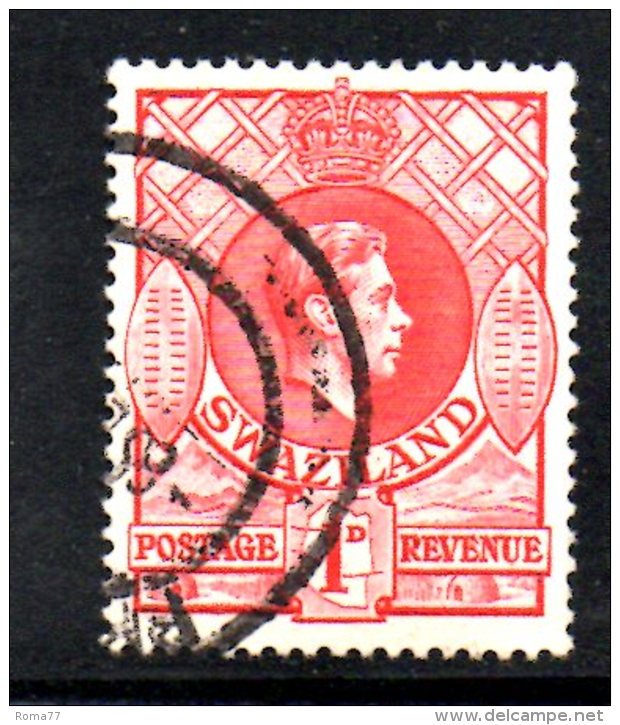 T587 - SWAZILAND 1938 , Gibbons N. 29a Usato  Dent 13 1/2 X 14 - Swaziland (...-1967)