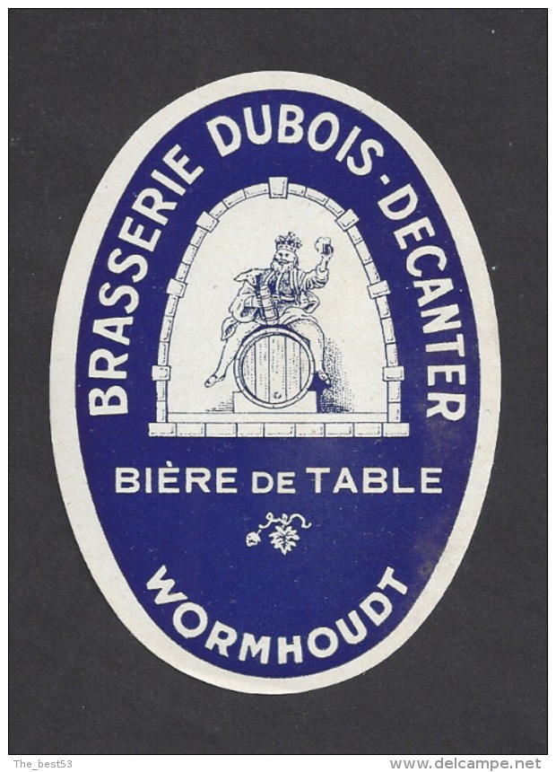 Etiquette De Bière De Table -    Brasserie Dubois Decanter  à  Wormhout  Ou Wormhoudt (59) - Cerveza