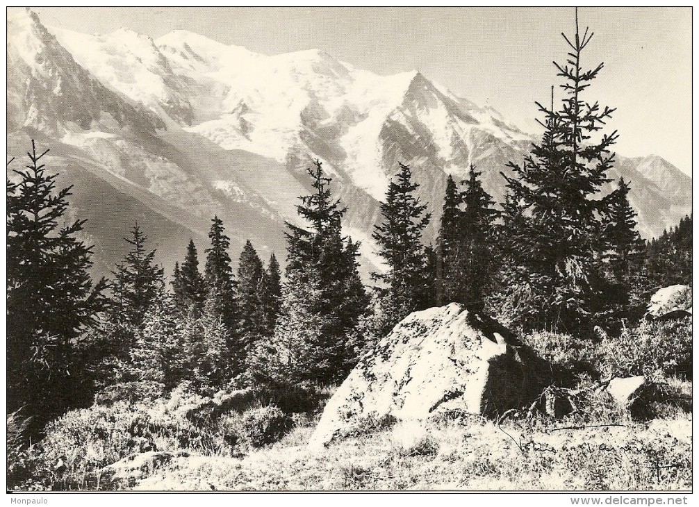 74. CPSM. Haute Savoie. Chamonix- Mont-Blanc. La Chaîne Du Mont-Blanc - Chamonix-Mont-Blanc