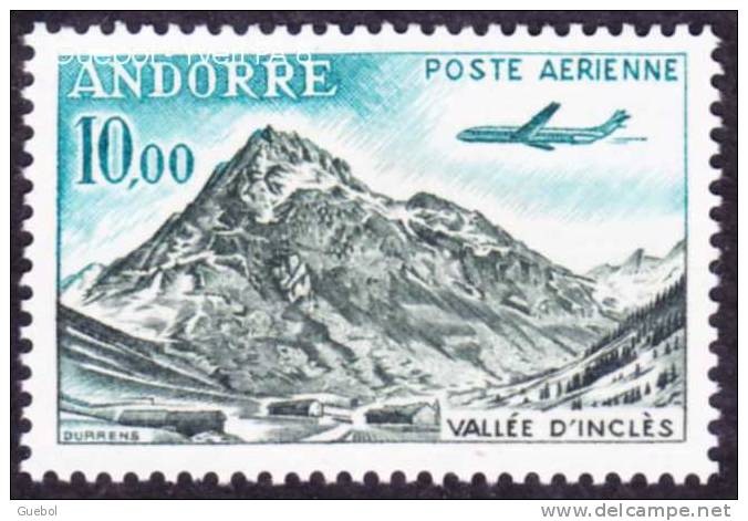 Andorre Français N° PA  8 ** Site -  Vallée D´Inclès, à Soldeu - Avion Caravelle Le 10.00frs - Luchtpost