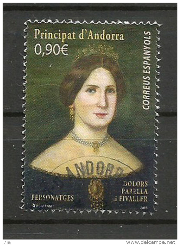 La Baronesa María Dolores Parrella, 2015,  Un Timbre Oblitéré, 1 ère Qualité, Cachet Rond - Usados