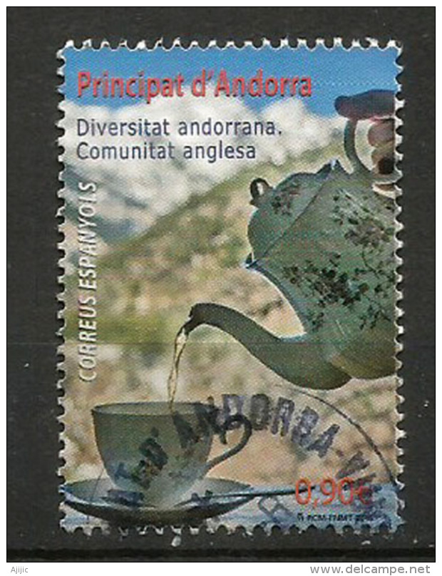 Communauté Anglaise D'Andorre, Un Tiimbre Oblitéré, 1 ère Qualité, Cachet Rond - Used Stamps