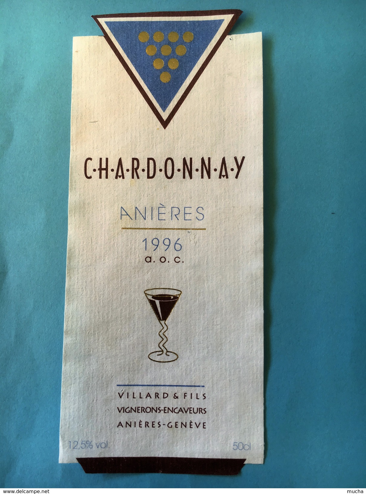 1820 - Suisse Genève  Chardonnay Anières 1996 - Autres & Non Classés