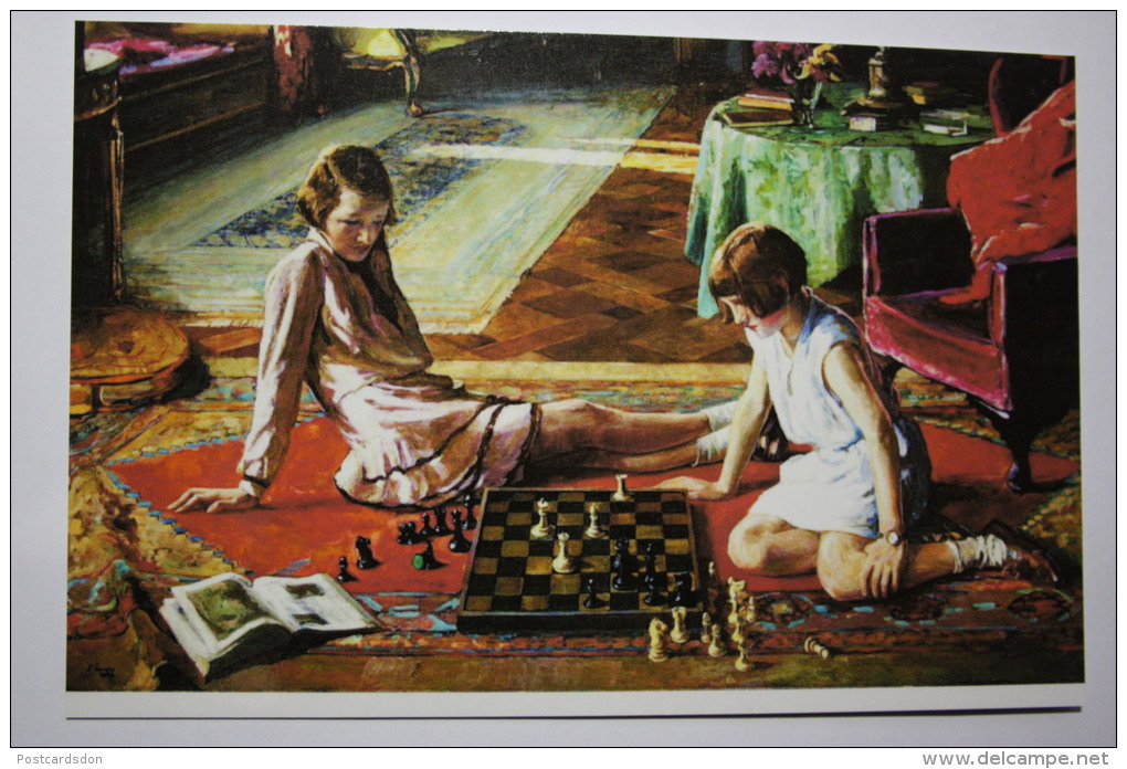 JEU - ECHECS - CHESS - ECHECS -  CHESS IN ART. MODERN POSTCARD 8 - Schach